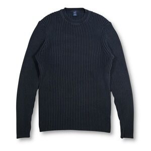 Vintage GAP Women's‎ S Ribbed Crew Neck Long Sleeve Sweater Dark Navy Blue
